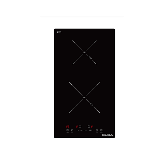 Built-in Domino Induction Cooker EDIC-Q3092ST(BK) Dual Cooking Zones, Vulkera Glass