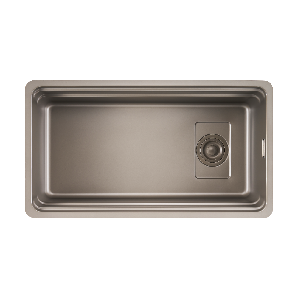 Haustern Neptune Series Hand Crafted Stainless Steel Fusion Sink w accessories-Titanium Grey Colour (HT-NEPTUNE-780-TG)