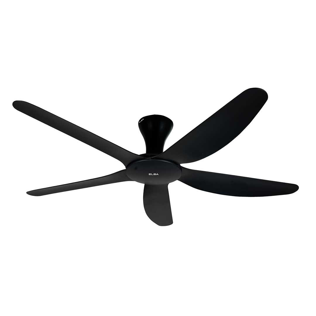 DC Ceiling Fan 56" TERRA ECF-N5650(BK) - 5 ABS Blades - DC Motor, Remote Controller, Off Timer, Black