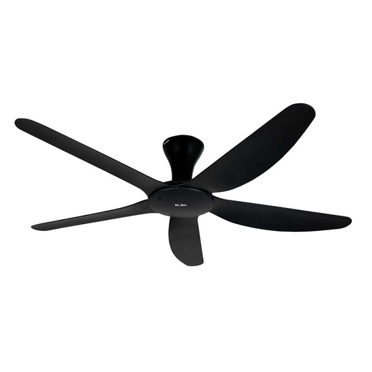DC Ceiling Fan 56" TERRA ECF-N5650(BK) - 5 ABS Blades - DC Motor, Remote Controller, Off Timer, Black