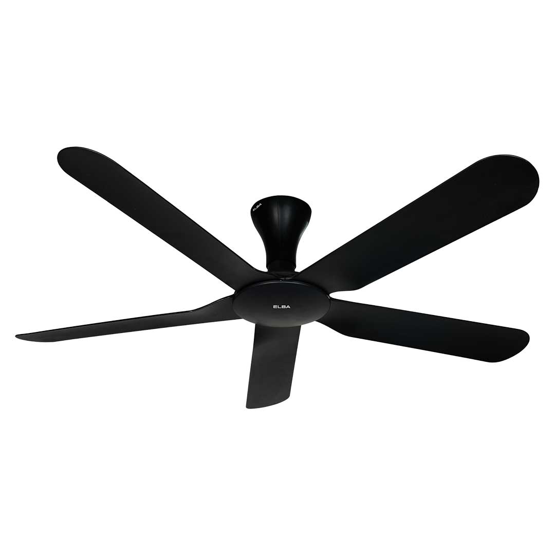 DC Ceiling Fan 60" URANO ECF-N6030(BK) - 5 ABS Blades - DC Motor, Remote Controller, Off Timer, Black