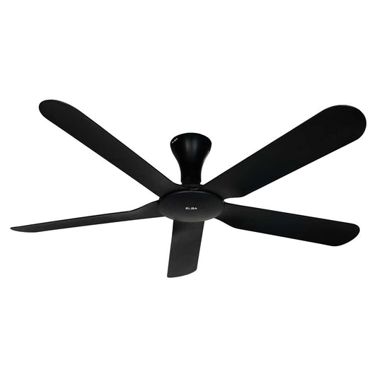 DC Ceiling Fan 60" URANO ECF-N6030(BK) - 5 ABS Blades - DC Motor, Remote Controller, Off Timer, Black