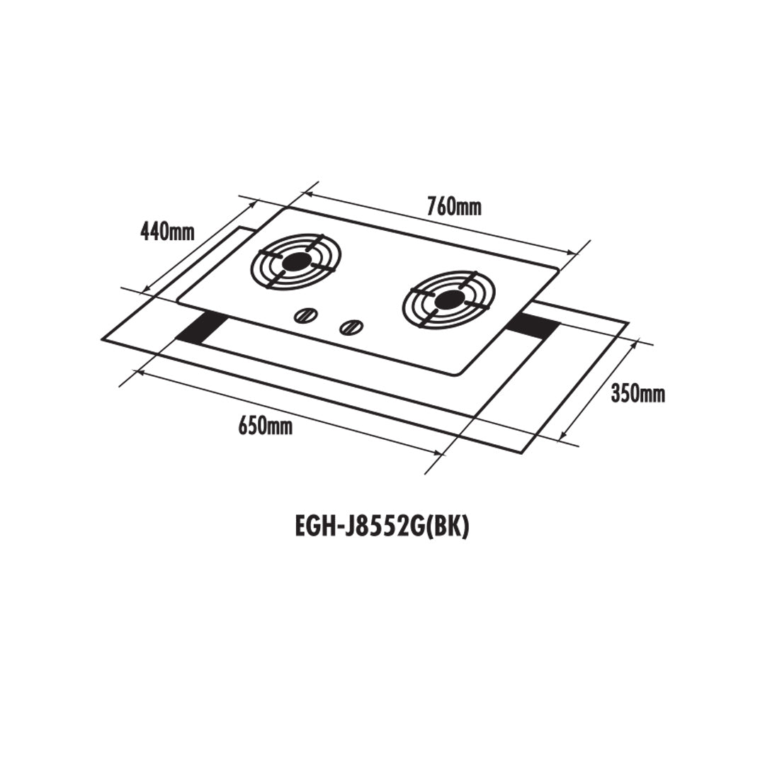 Built-in Glass Stove EGH-J8552G(BK)
