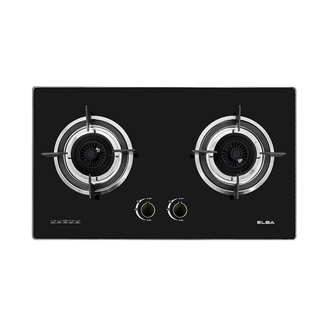2 Burners Glass Stove EGH-M8442G(BK) - High Quality Tempered Glass, Black (4.8kW)