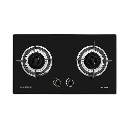 2 Burners Glass Stove EGH-M8442G(BK) - High Quality Tempered Glass, Black (4.8kW)