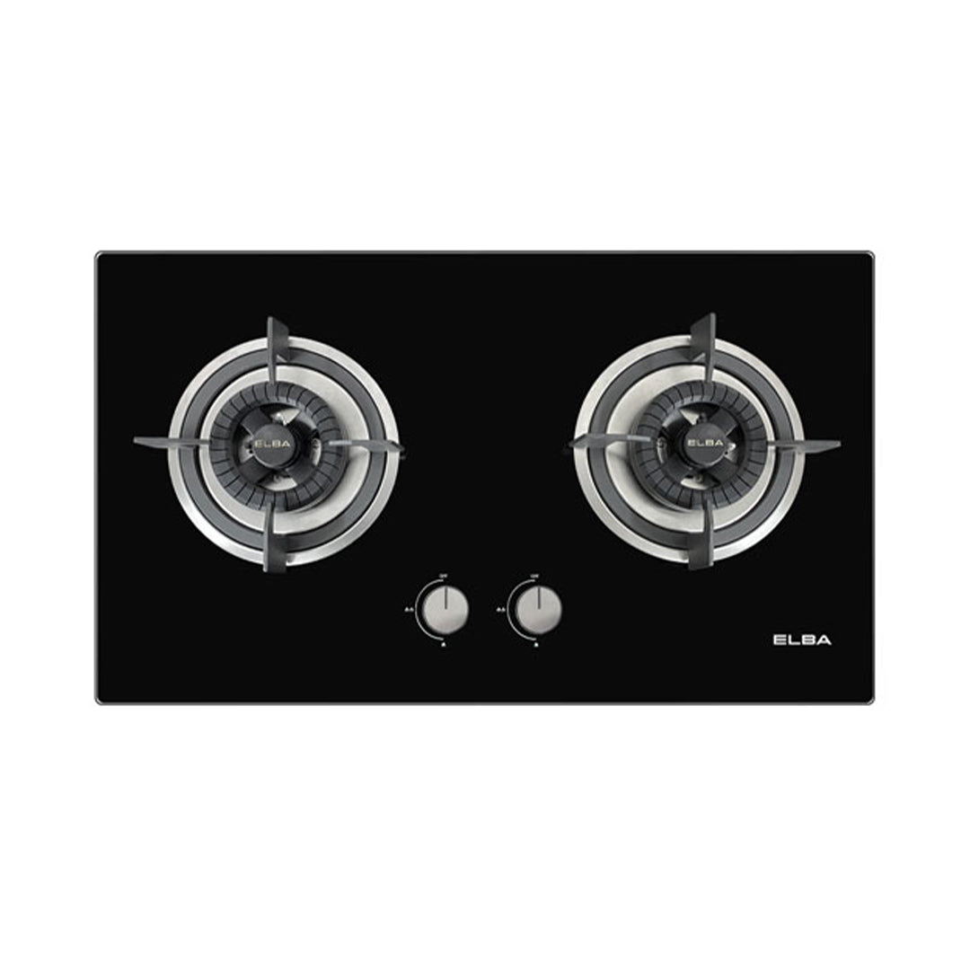 2 Burners Glass Stove EGH-N8042G(BK) - High Quality Tempered Glass, Black (4.8kW)