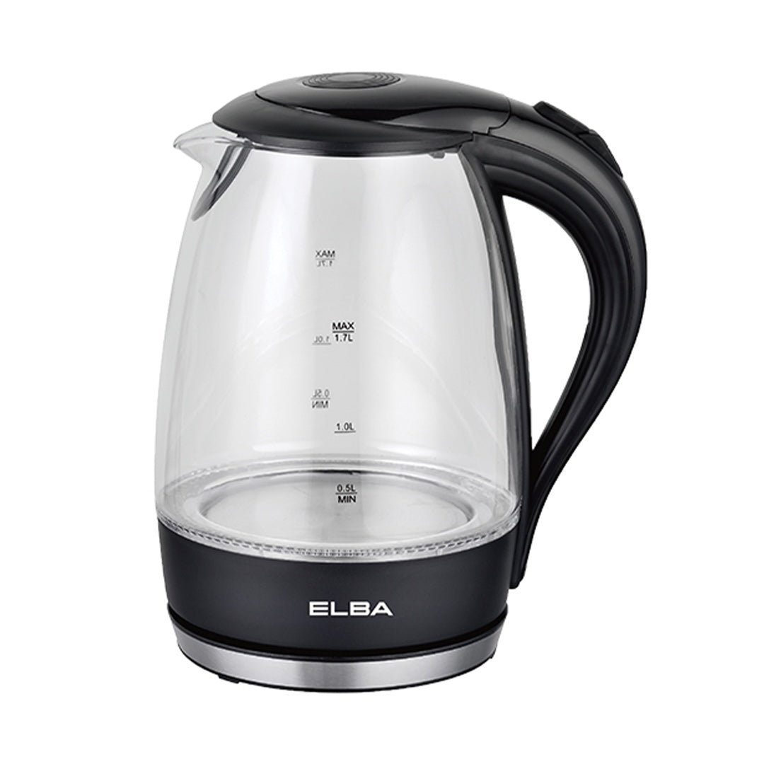 Jug Kettle EJK-F1723G(BK) - Borosilicate Glass Body with LED Light (1.7L)