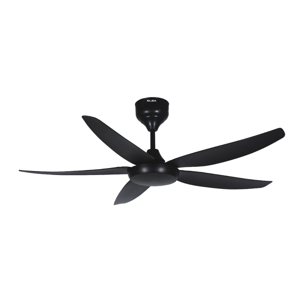 DC Ceiling Fan 54" VENTRA ECF-R5430(BK) - 5 ABS Blades - DC Motor, Remote Controller, Off Timer, Black