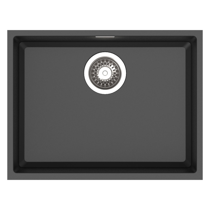 Haustern Edge Series Granite 1B Under Mount Kitchen Sink Black Colour (HT-EDGE-612-UM-B)