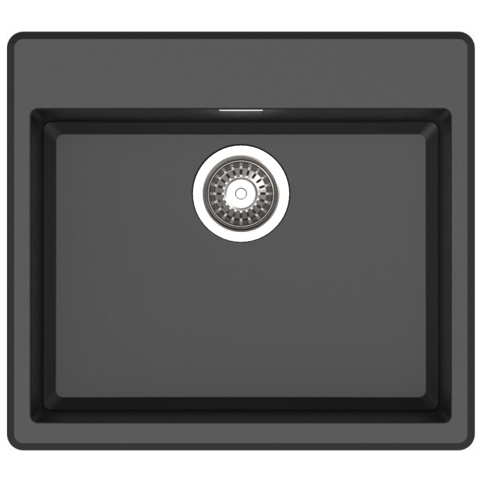 Haustern Edge Series Granite 1B Top Mount Kitchen Sink Black Colour (HT-EDGE-612B)