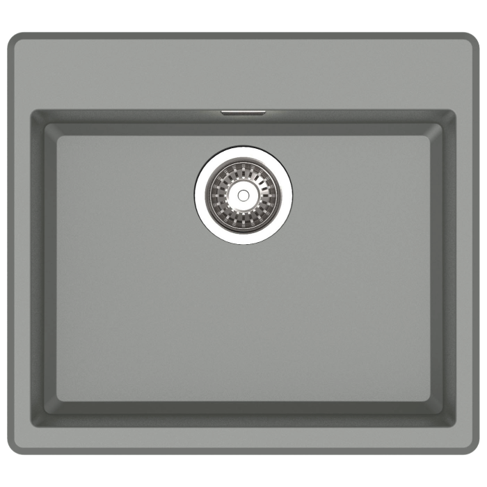 Haustern Edge Series Granite 1B Top Mount Kitchen Sink Grey Colour (HT-EDGE-612G)