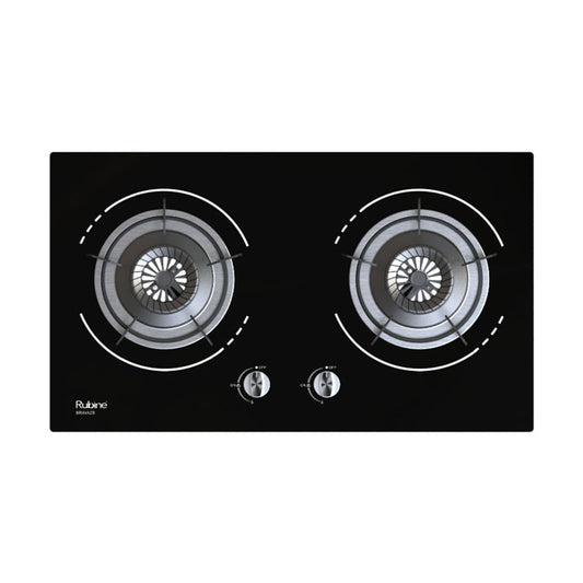 RUBINE RGH-BRAVA2B-BL Glass Gas Hob With Flame Power (4.5kw)