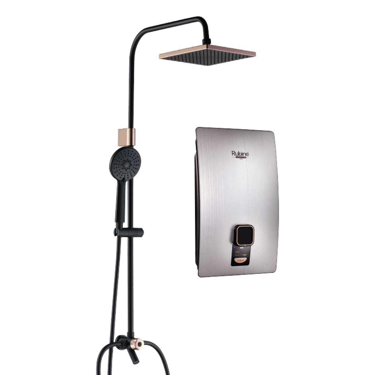 RUBINE RWH-S731D-GRSS Salvo Instant Water Heater - Silky Sand / Urban Titanium / Aegean Blue