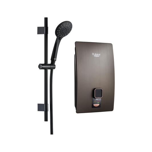 RUBINE RWH-S731D-BAB/BUT Salvo Instant Water Heater - Matte Black / Aegean Blue