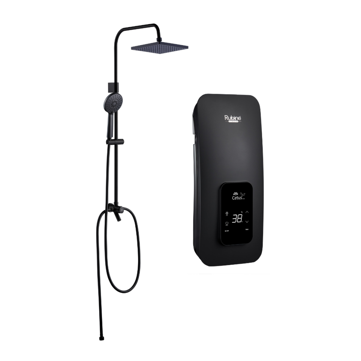 RUBINE CETUS DIGITAL SERIES DC PUMP CED541D-MRSB - Sand Black / Champagne Gold / Iron Grey
