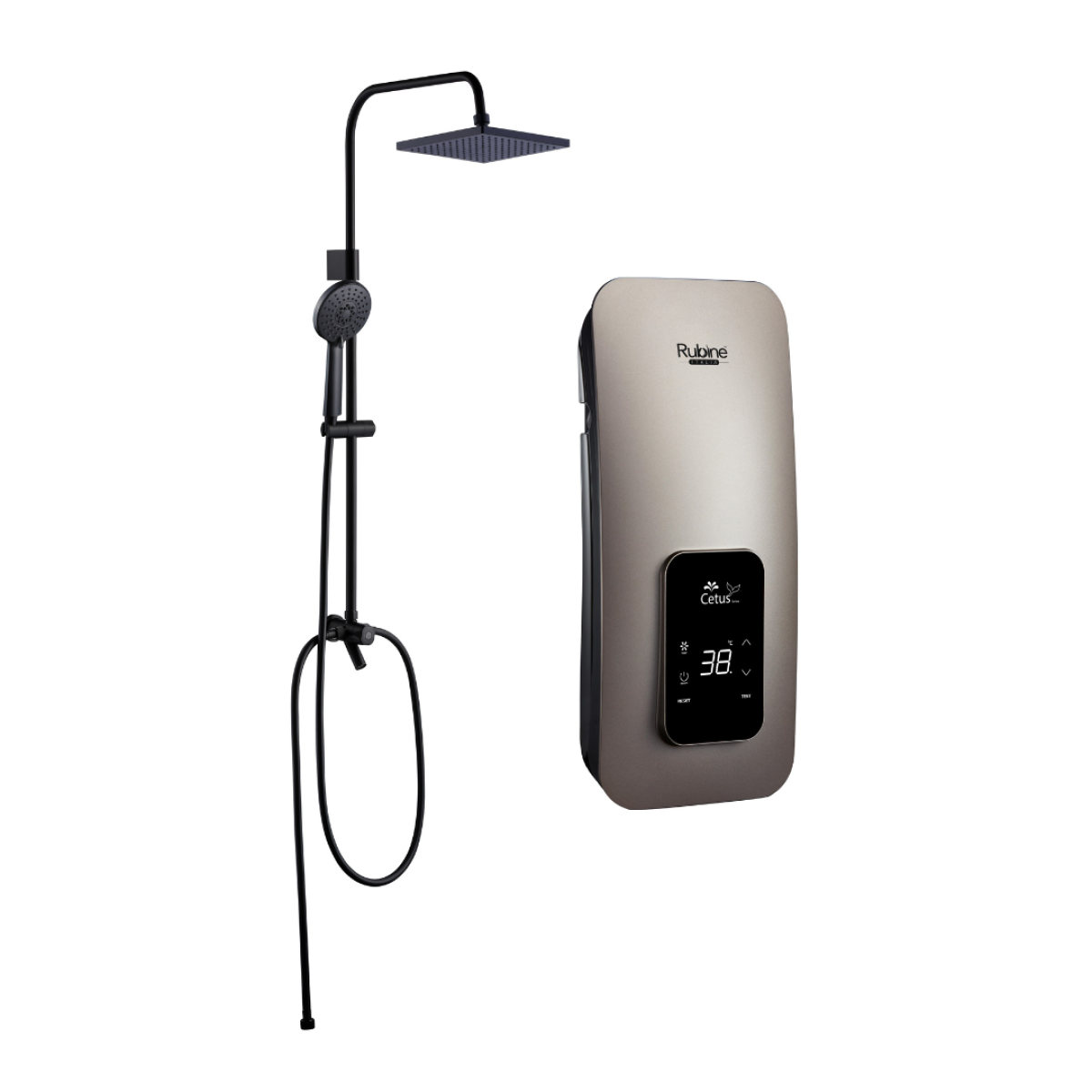 RUBINE CETUS DIGITAL SERIES DC PUMP CED541D-MRSB - Sand Black / Champagne Gold / Iron Grey