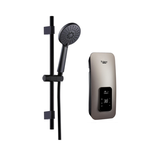 RUBINE CETUS DIGITAL SERIES DC PUMP CED541D-MSB  - Matte Sand Black / Champagne Gold