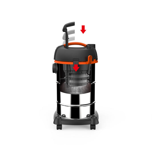 Wet & Dry Vacuum Cleaner EVC-H1231(SS) - HEPA Filter, Air Blowing Function, Suction Power: 190W (30L/1200W)