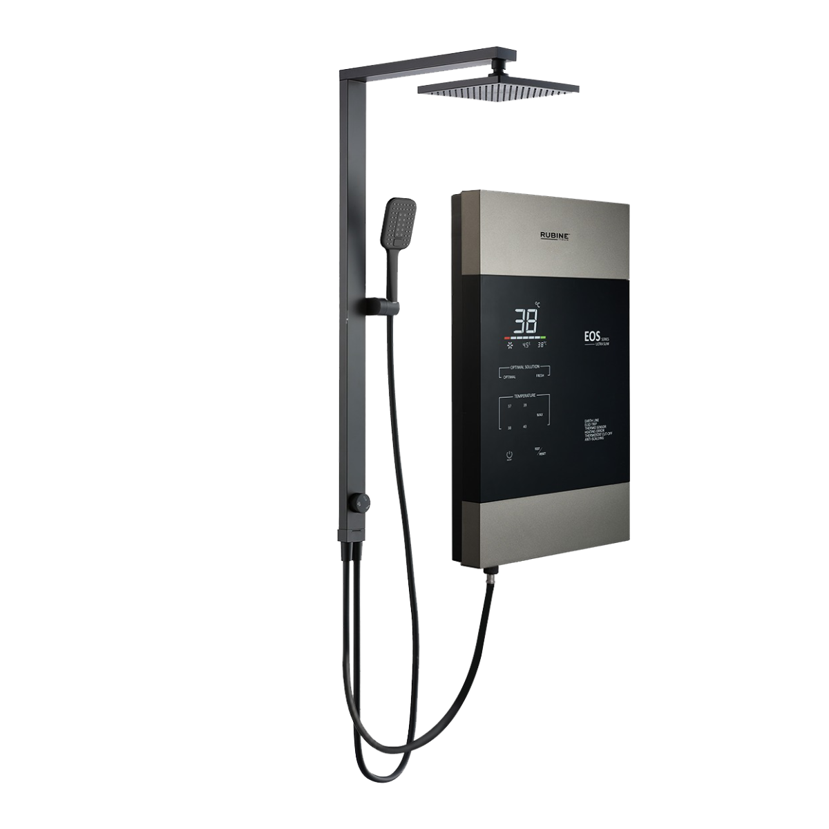 RUBINE EOS ULTRA SLIM DC PUMP H/S RWH-EOS161D-MRPM / MRCG - PEWTER METALLIC / CHAMPAGNE GOLD