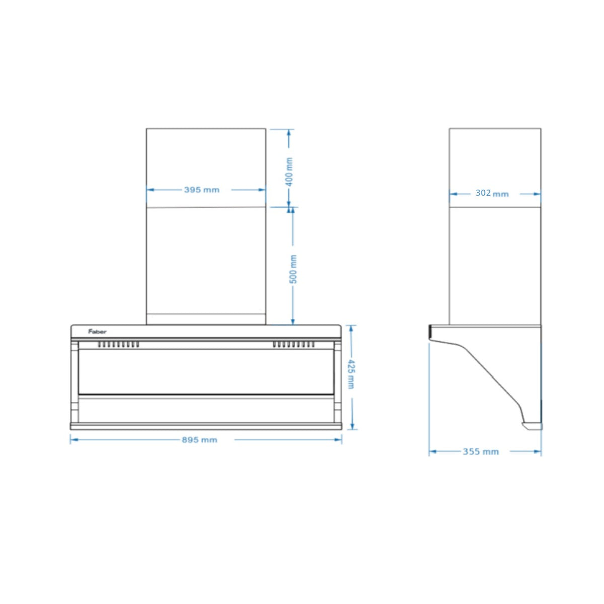 FABER COOKER HOOD COMODO X FCH-TXD90S300BKMG