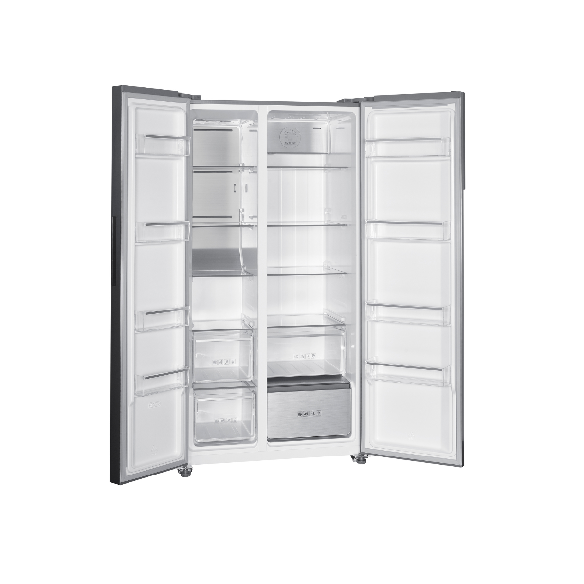 770L Side-by-side Refrigerator VERZINO ESR-Q7659IN(GR) - Quad Zone Cooling System, 12 Years Inverter Compressor Warranty