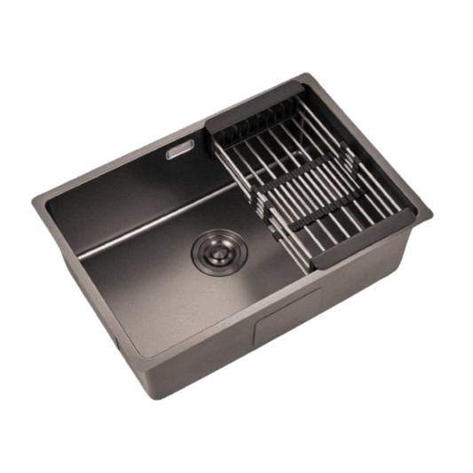 Haustern Nappa Series Nano Stainless Steel Sink Titanium Grey Colour (HT-NAPPA-640-TG)