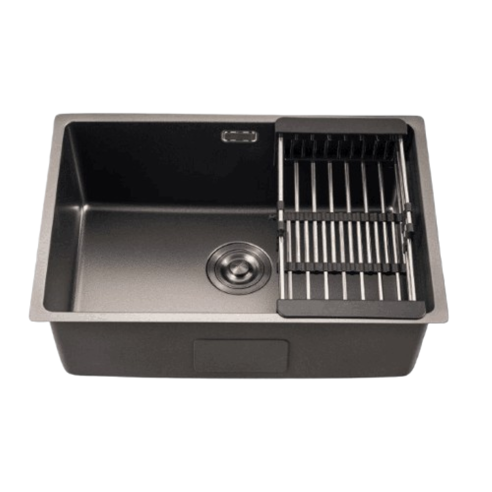 Haustern Nappa Series Nano Stainless Steel Sink Titanium Grey Colour (HT-NAPPA-640-TG)