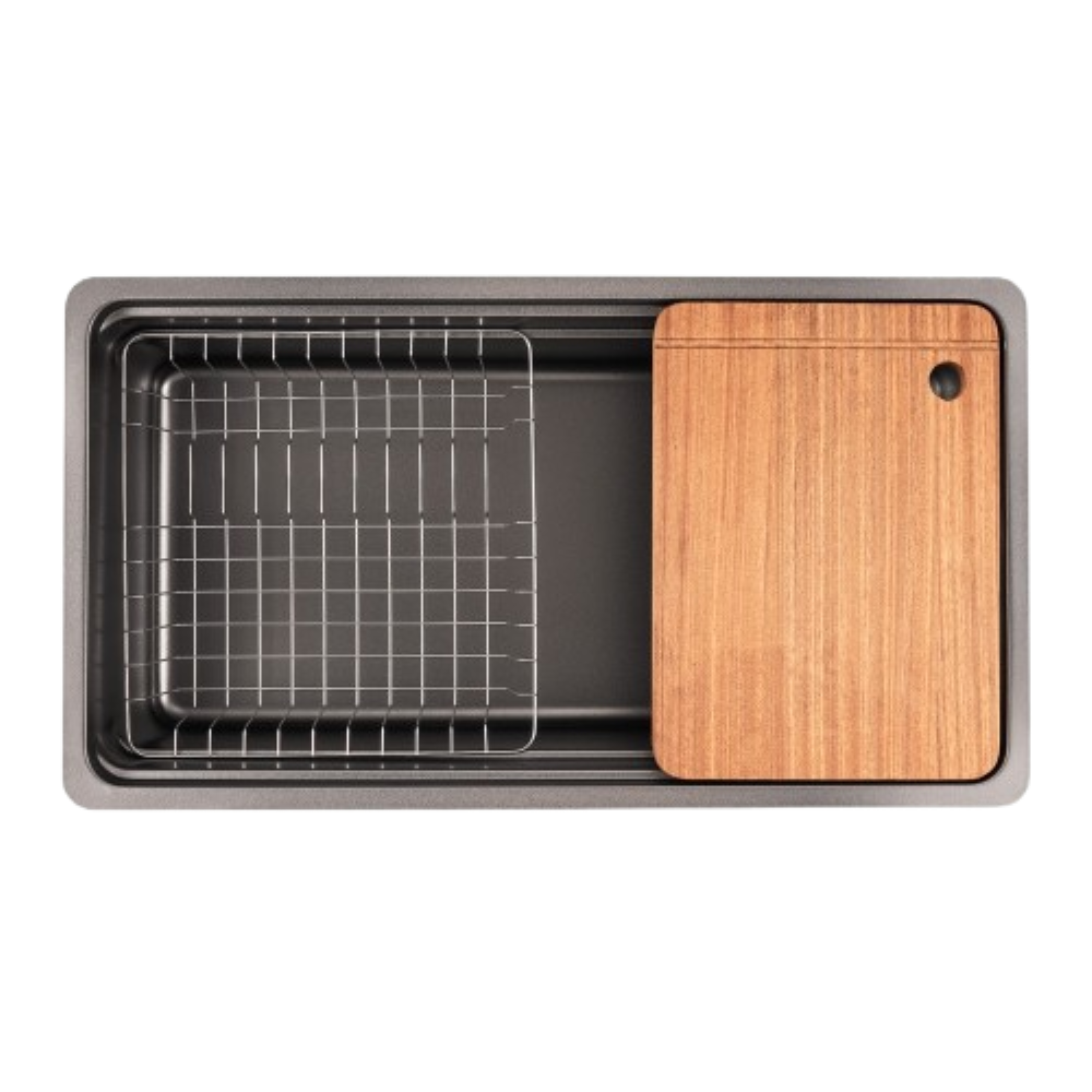 Haustern Nappa Series Nano Stainless Steel Sink Titanium Grey Colour (HT-NAPPA-780-TG)