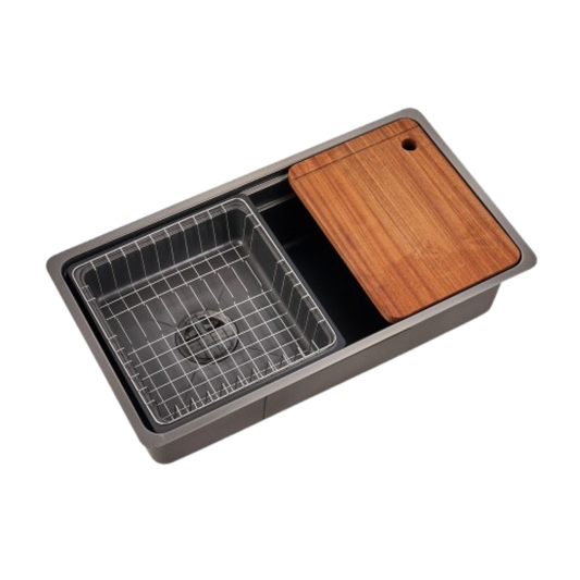 Haustern Nappa Series Nano Stainless Steel Sink Titanium Grey Colour (HT-NAPPA-780-TG)