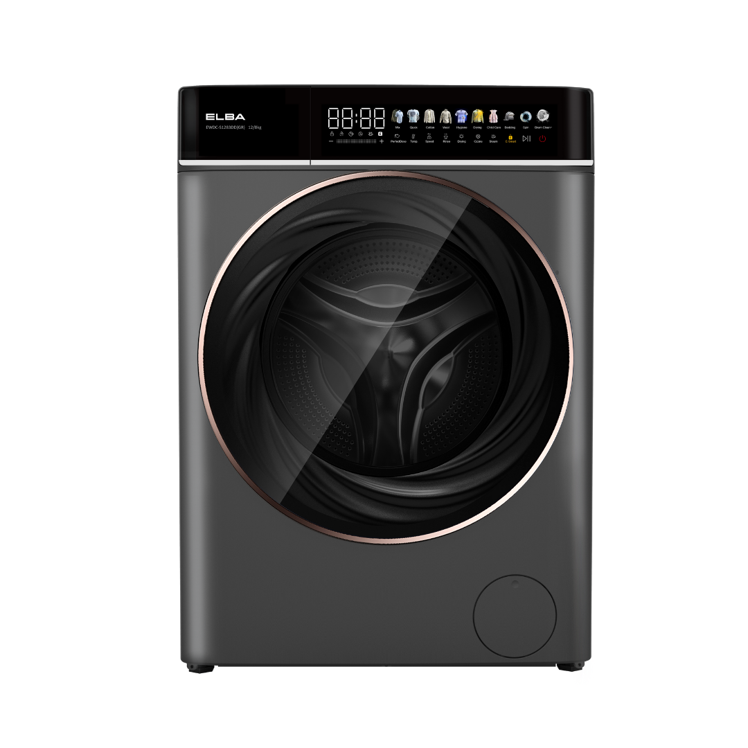 12KG/8KG All-in-One Washer Dryer QUELUXE EWDC-S1283DD(GR) - 18 Washing Programmes, Silent DD Inverter