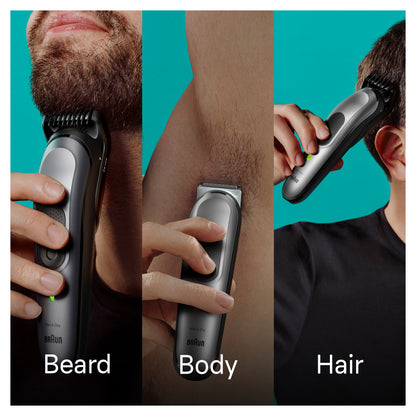 BRAUN ALL-IN-ONE STYLE KIT SERIES 7 7420, 10-IN-1 KIT FOR BEARD, HAIR, MANSCAPING & MORE