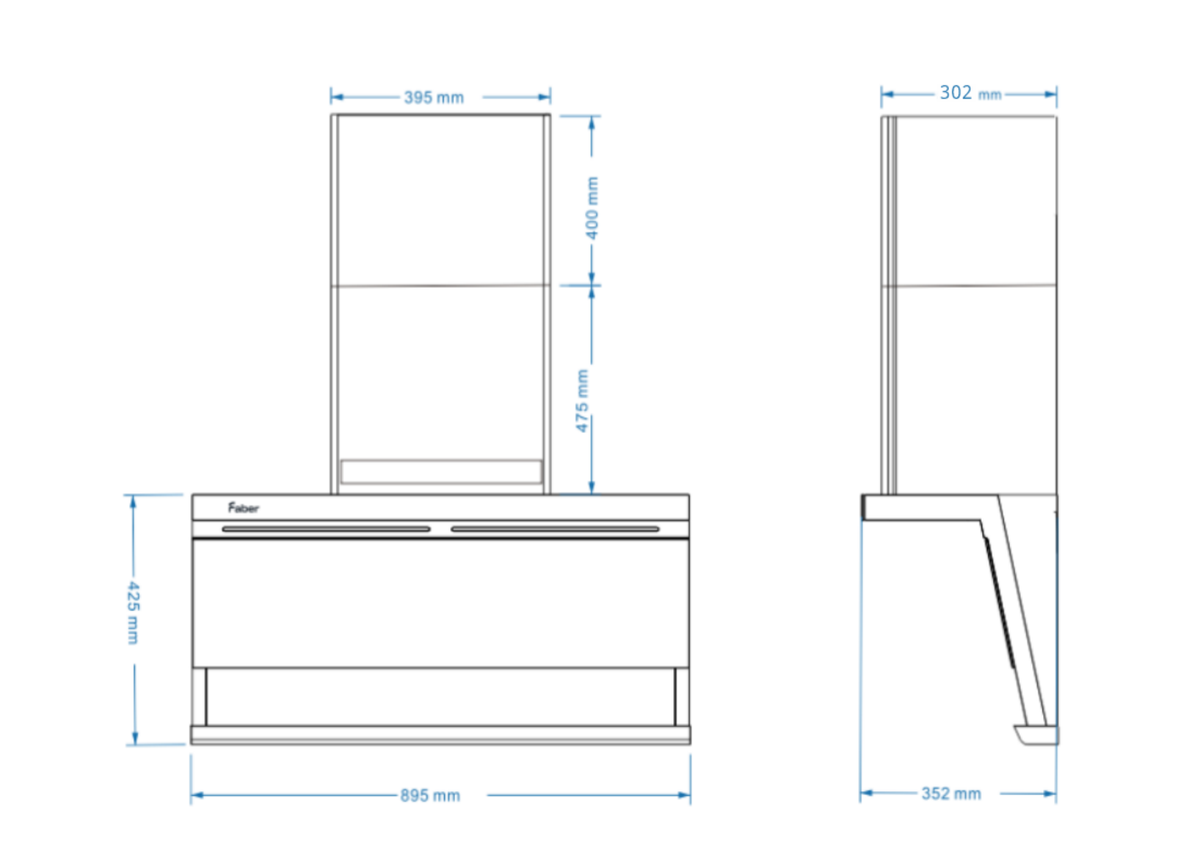 FABER COOKER HOOD COMODO L FCH-LMD90S301BKMG