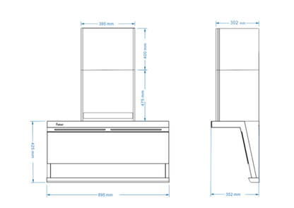 FABER COOKER HOOD COMODO L FCH-LMD90S301BKMG