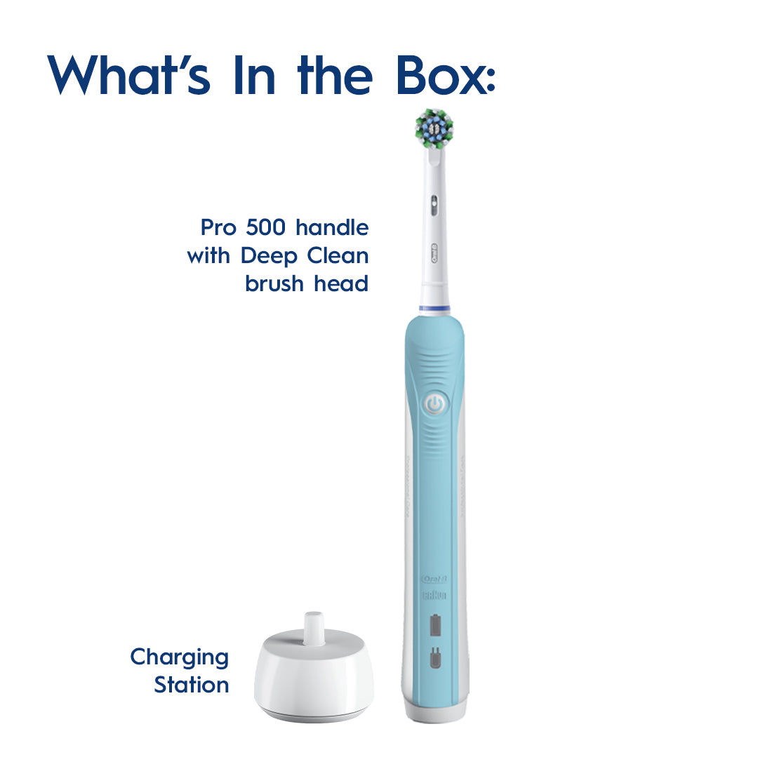 Oral-B Pro 500 Turquoise Deep Clean Electric Toothbrush