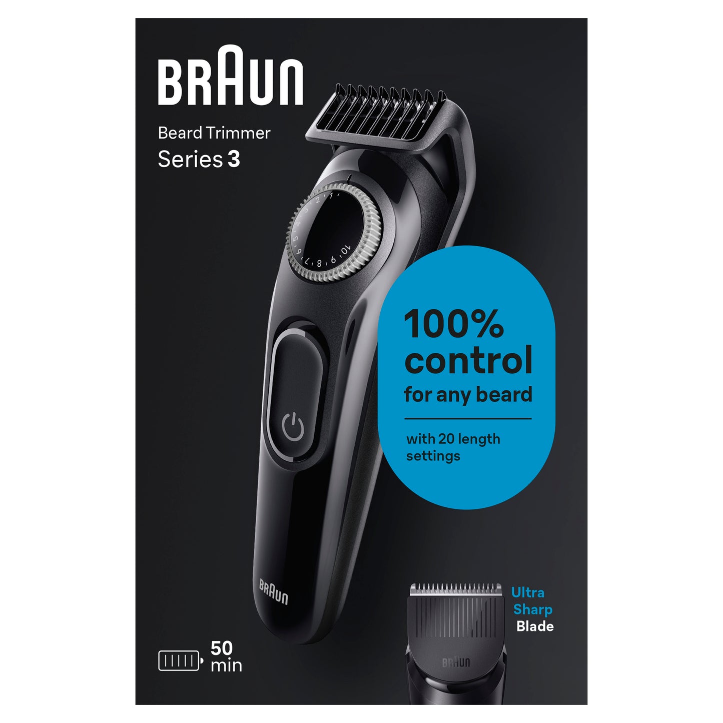 BRAUN BEARDTRIMMER BT3400