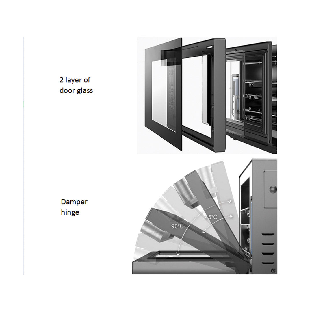 45L Digital Electric Oven EEO-J4591D(BK) - 6 Heating Selections, 8 Preset programs, Black (45L / 2000W)