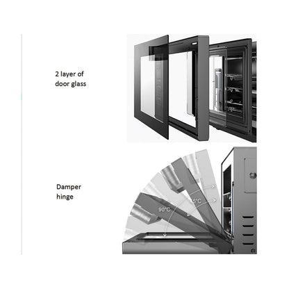 45L Digital Electric Oven EEO-J4591D(BK) - 6 Heating Selections, 8 Preset programs, Black (45L / 2000W)