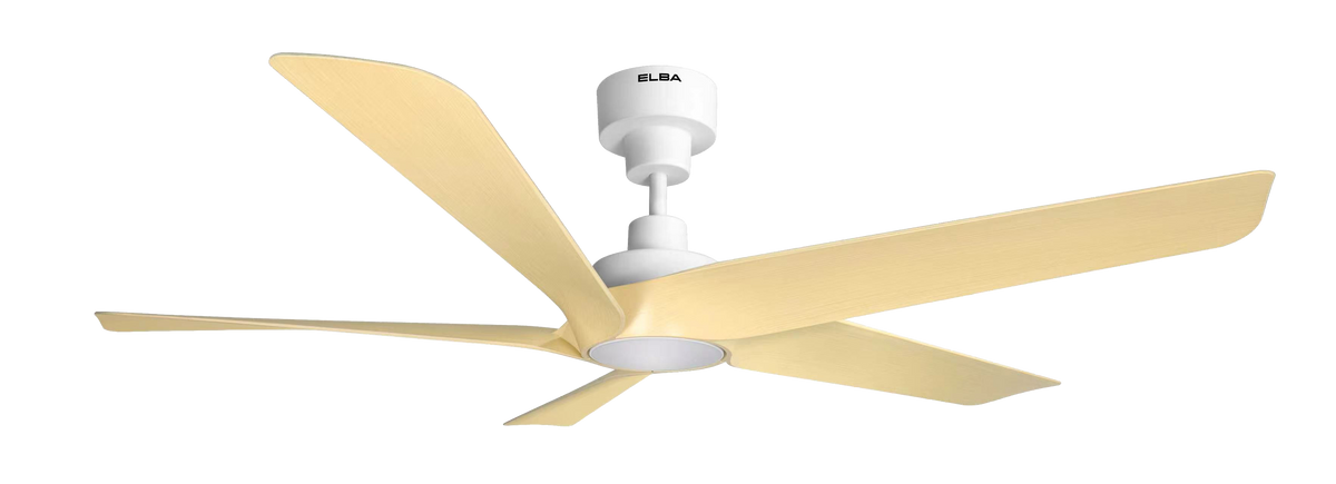 DC Ceiling Fan 56’’ ECF-S5692WL(LW) - 5 ABS Fan Blades DC Aluminium Motor Remote Control with LED Display Tri-temperature LED Light with Dimmable Setting