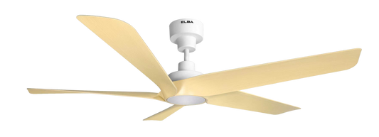 DC Ceiling Fan 56’’ ECF-S5692WL(LW) - 5 ABS Fan Blades DC Aluminium Motor Remote Control with LED Display Tri-temperature LED Light with Dimmable Setting