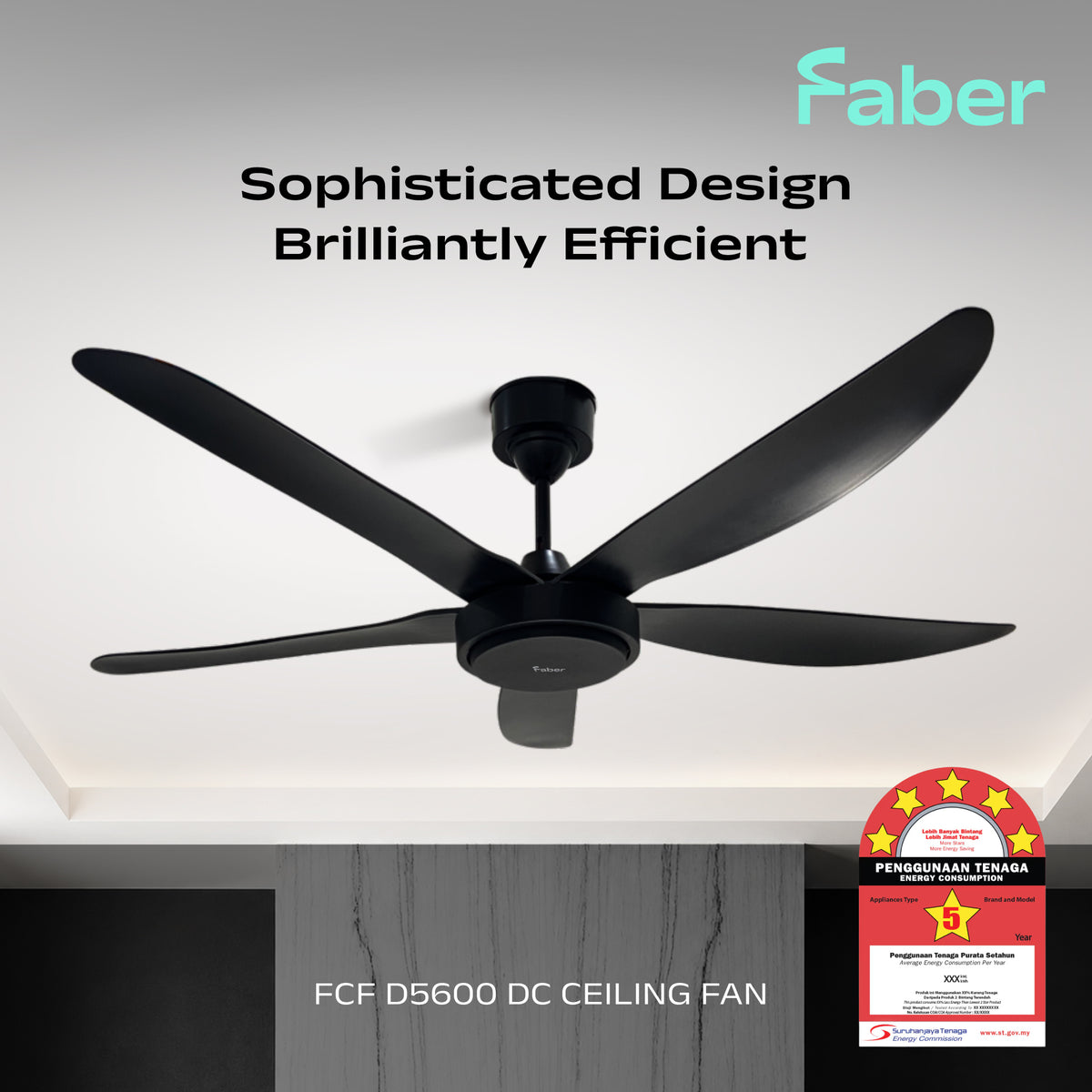 FABER CEILING FAN FCF D5600