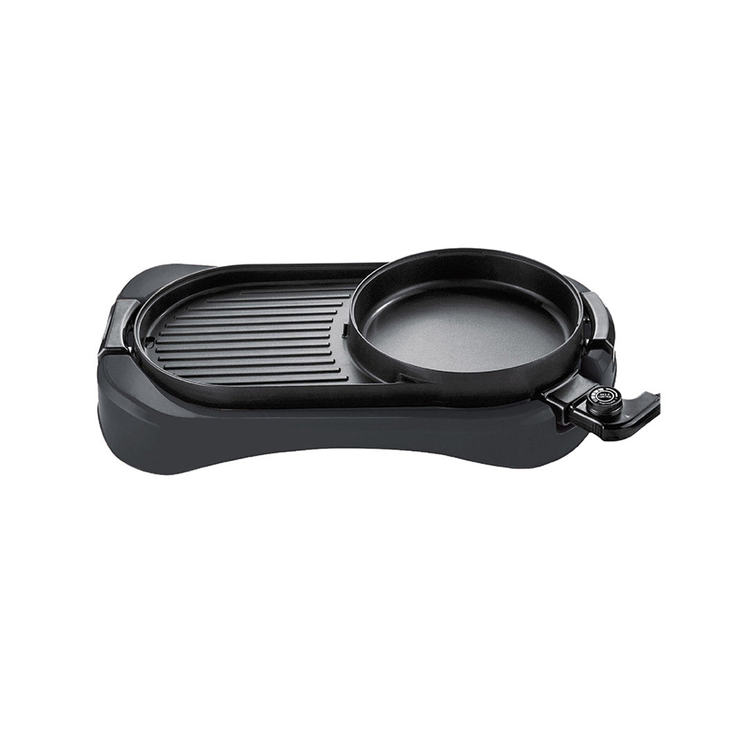 2-in-1 Hot Pot and BBQ Griller EGL-K3051(BK) - Grill Plate and Stainless Steel Pot (3L/1800W)