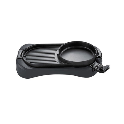 2-in-1 Hot Pot and BBQ Griller EGL-K3051(BK) - Grill Plate and Stainless Steel Pot (3L/1800W)