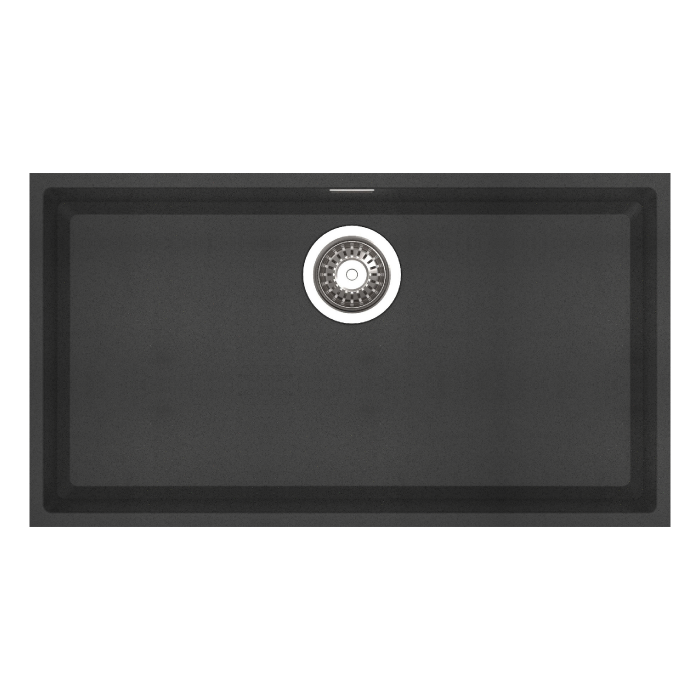 Haustern Edge Series Granite 1B Under Mount Kitchen Sink Black Colour (HT-EDGE-613UM-B)