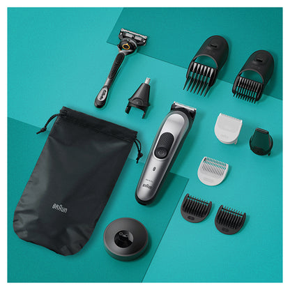 BRAUN ALL-IN-ONE STYLE KIT SERIES 7 7420, 10-IN-1 KIT FOR BEARD, HAIR, MANSCAPING & MORE