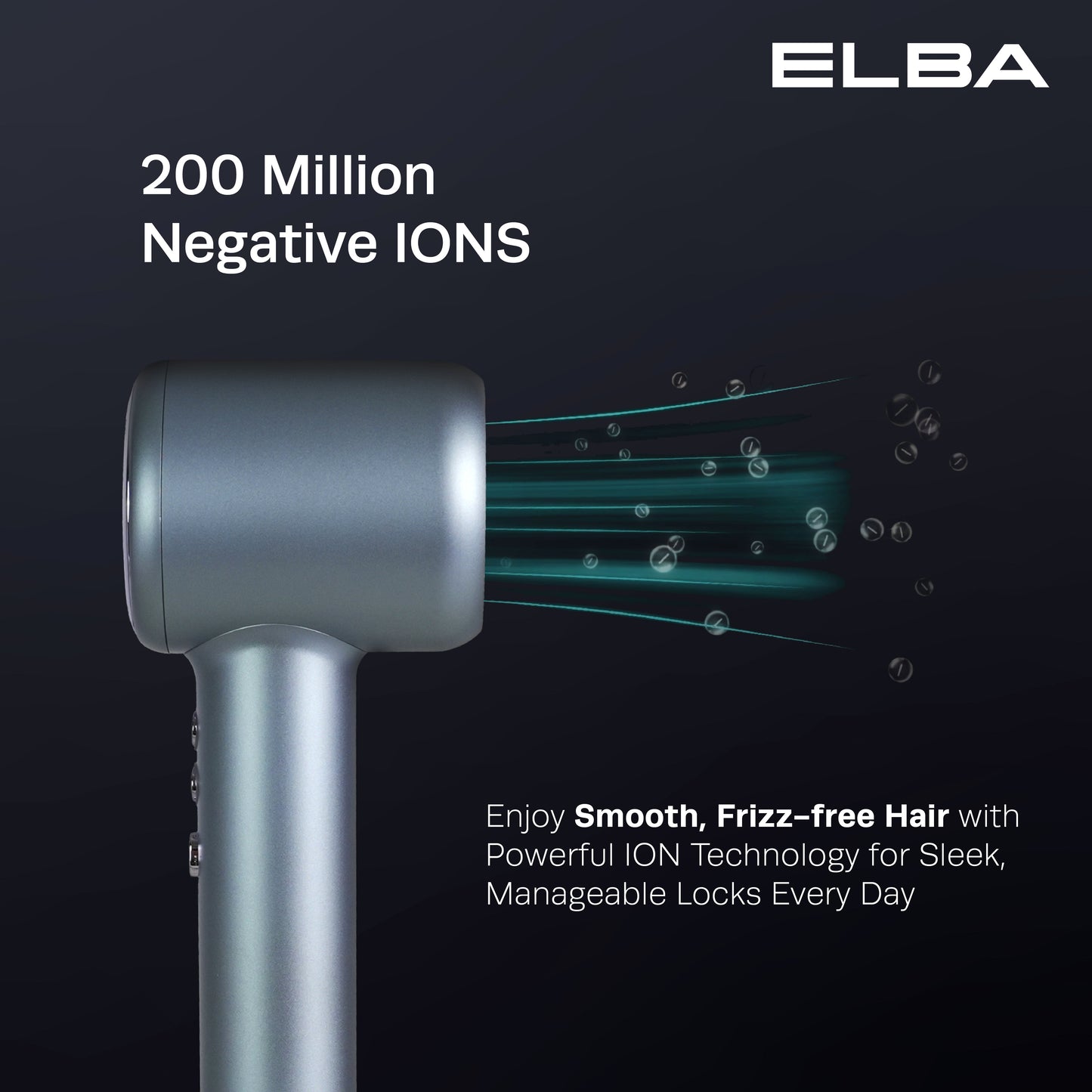 Hair Dryer VOLANTE EHD-Q6663DC(BK) - BLDC Motor, Titanium Grey (1,600W)