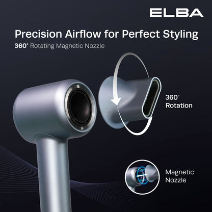 Hair Dryer VOLANTE EHD-Q6663DC(BK) - BLDC Motor, Titanium Grey (1,600W)