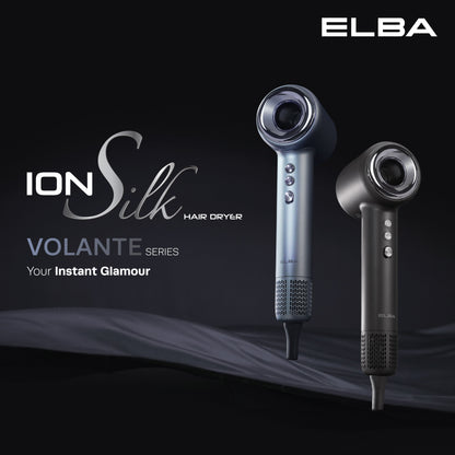 Hair Dryer VOLANTE EHD-Q6663DC(SV) - BLDC Motor, Silver Blue (1,600W)