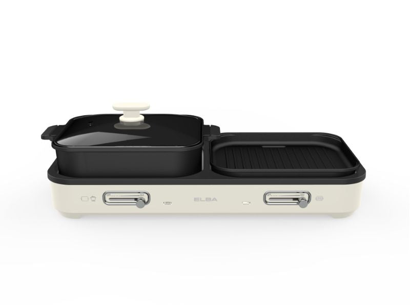 2-in-1 Hotpot and BBQ Griller EGL-S3055(BG) - 2 Grill Plates and 2 Side Non-Stick Hotpot (3L/2000W)