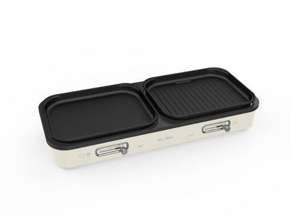 2-in-1 Hotpot and BBQ Griller EGL-S3055(BG) - 2 Grill Plates and 2 Side Non-Stick Hotpot (3L/2000W)